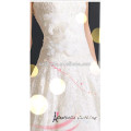 A line fashion style appliqued strapless prom wedding dresses